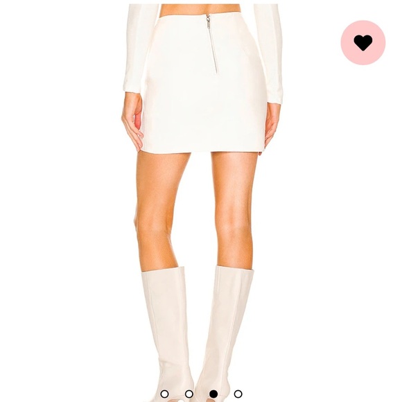 New white leather lovers and friends skirt with slit size S - Picture 3 of 12